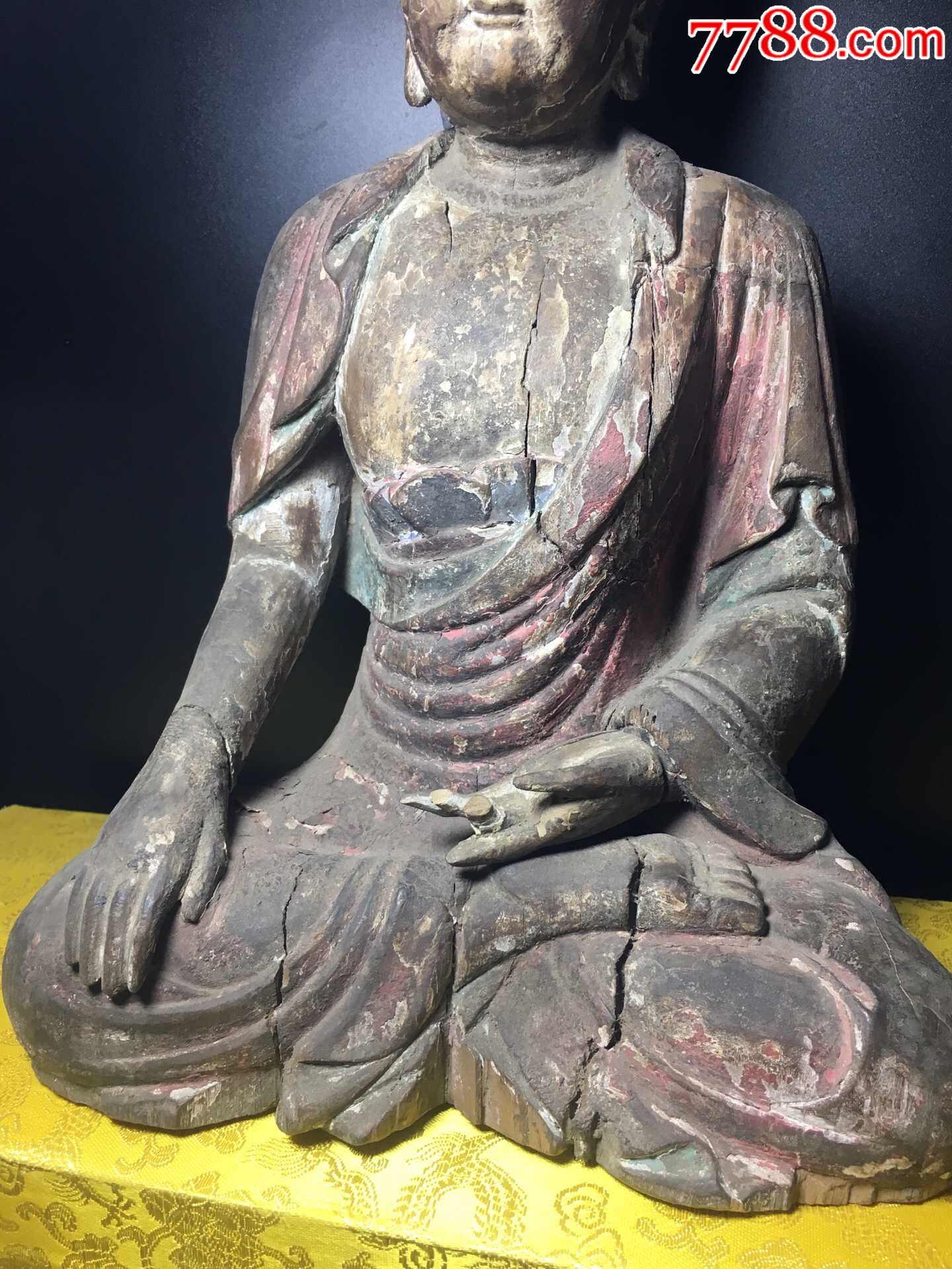 宋代木雕佛像,释迦摩尼佛