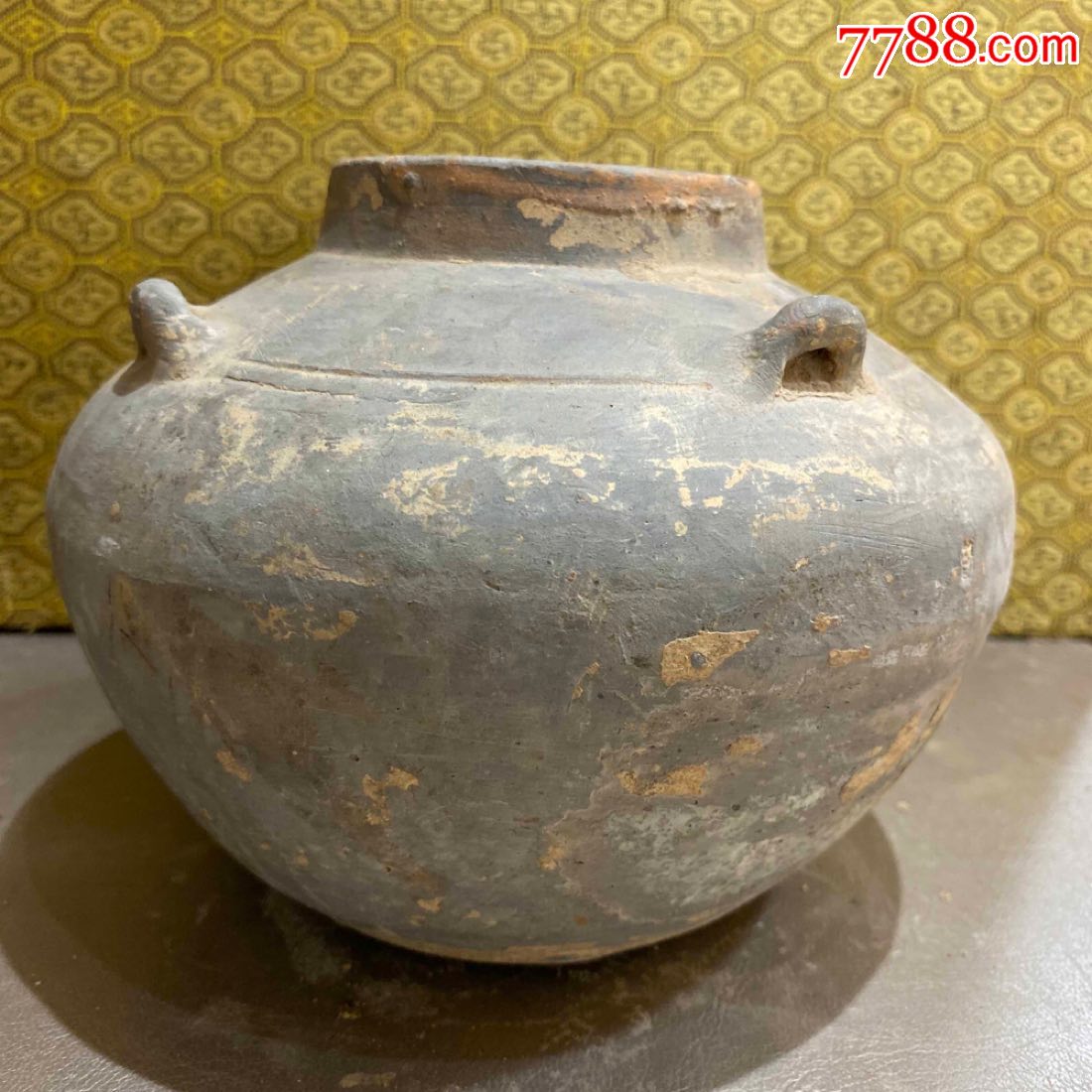 古玩陶器汉代陶罐四系罐一个_价格98.