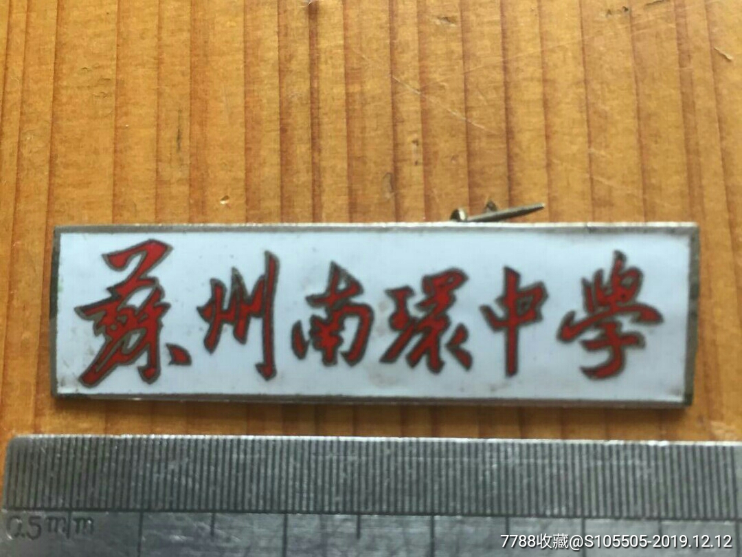 苏州市苏州南环中学校徽校章一枚