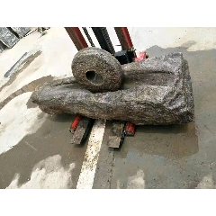 清代青石特大号药碾子