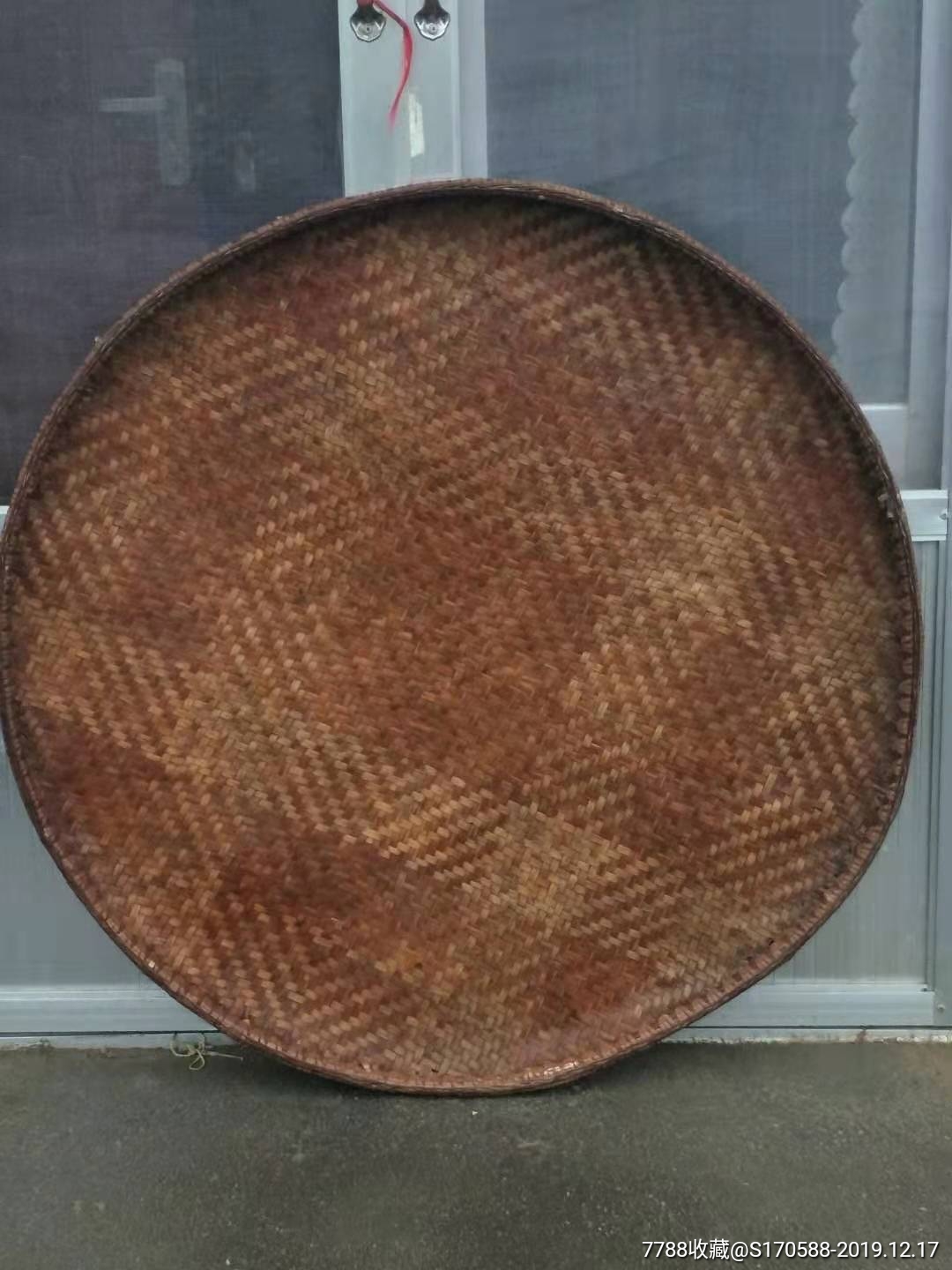 清代竹编晾茶工具纯手工编制民俗精品