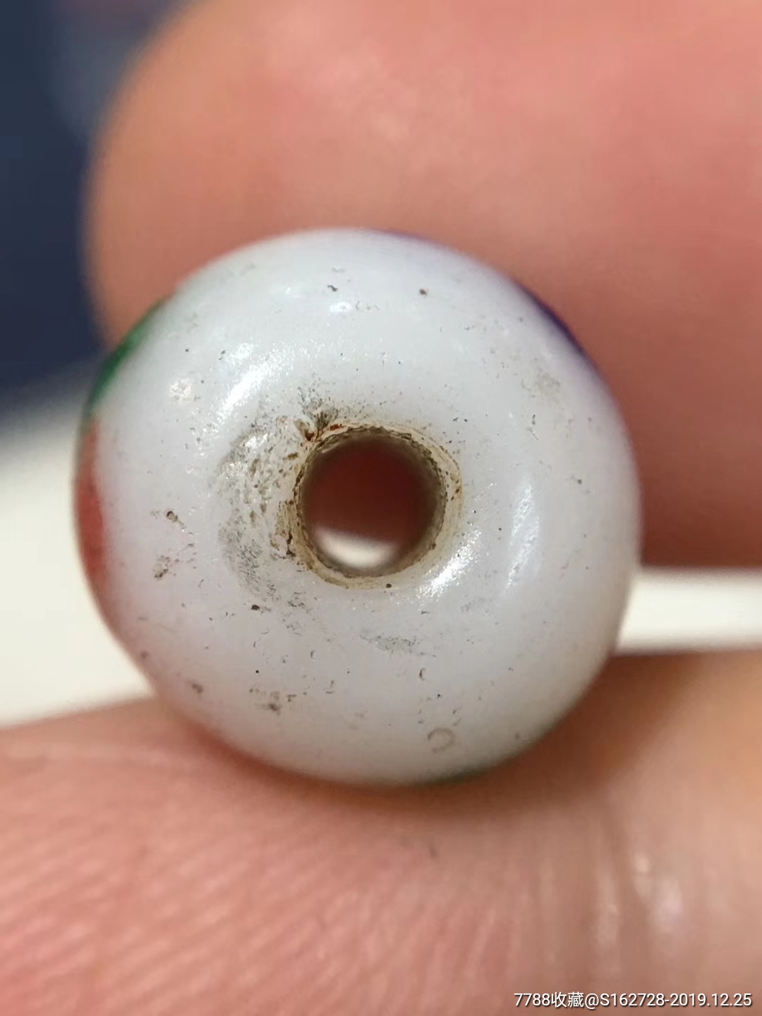 清代点彩老琉璃珠老珠子古珠子念珠手串手链百宝锁骨链_价格66.