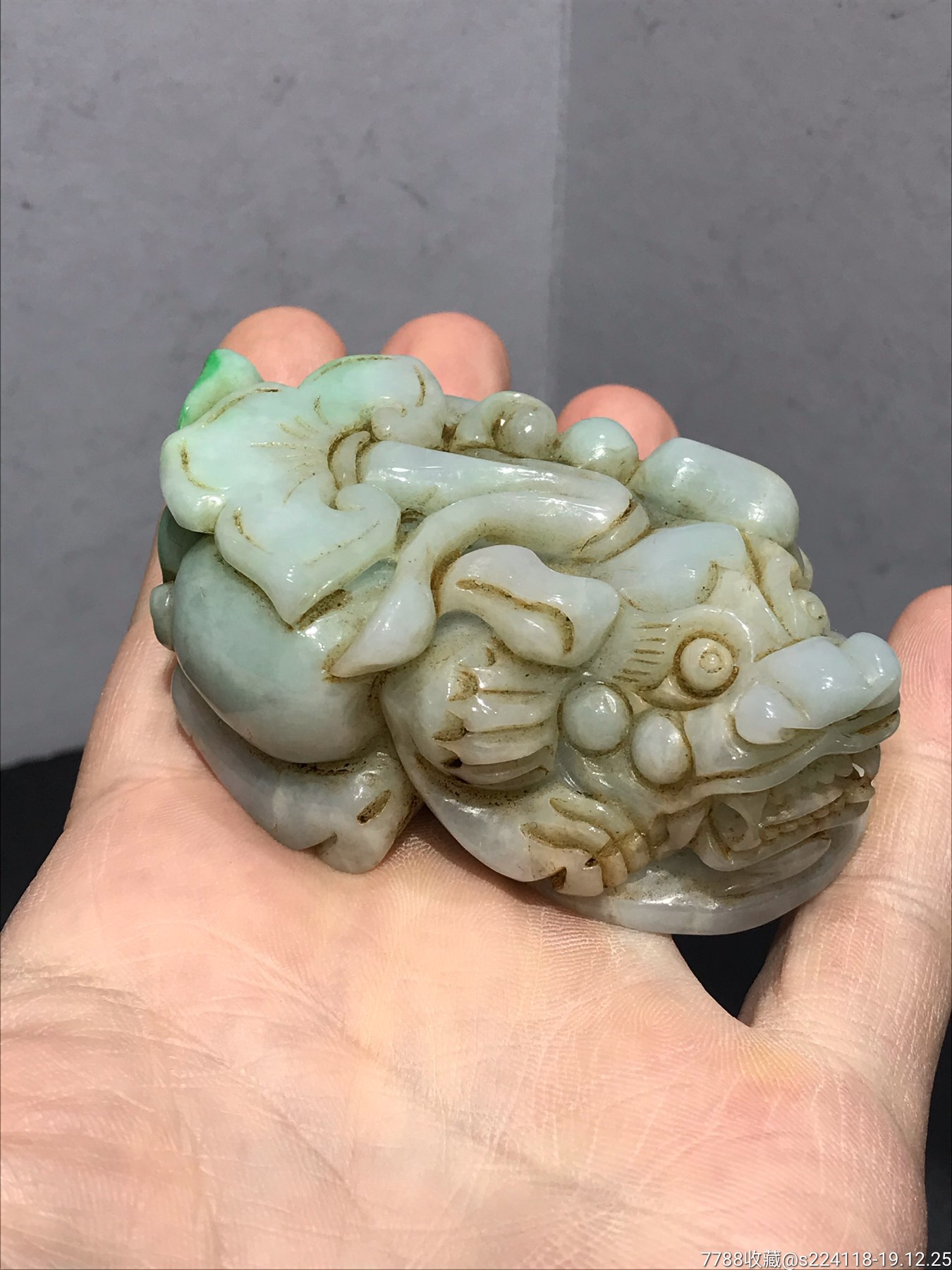 清代老翡翠貔貅