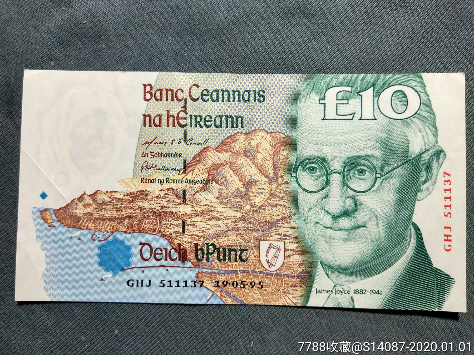 外国纸币～1995年爱尔兰10镑
