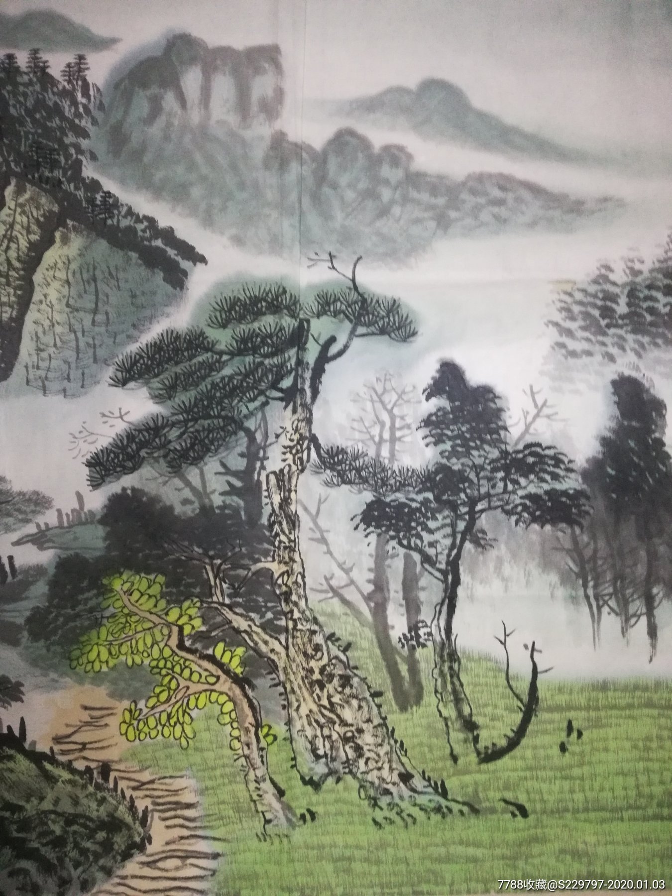 杜忠良纯手绘山水画真迹古董文玩古玩名人字画拍卖