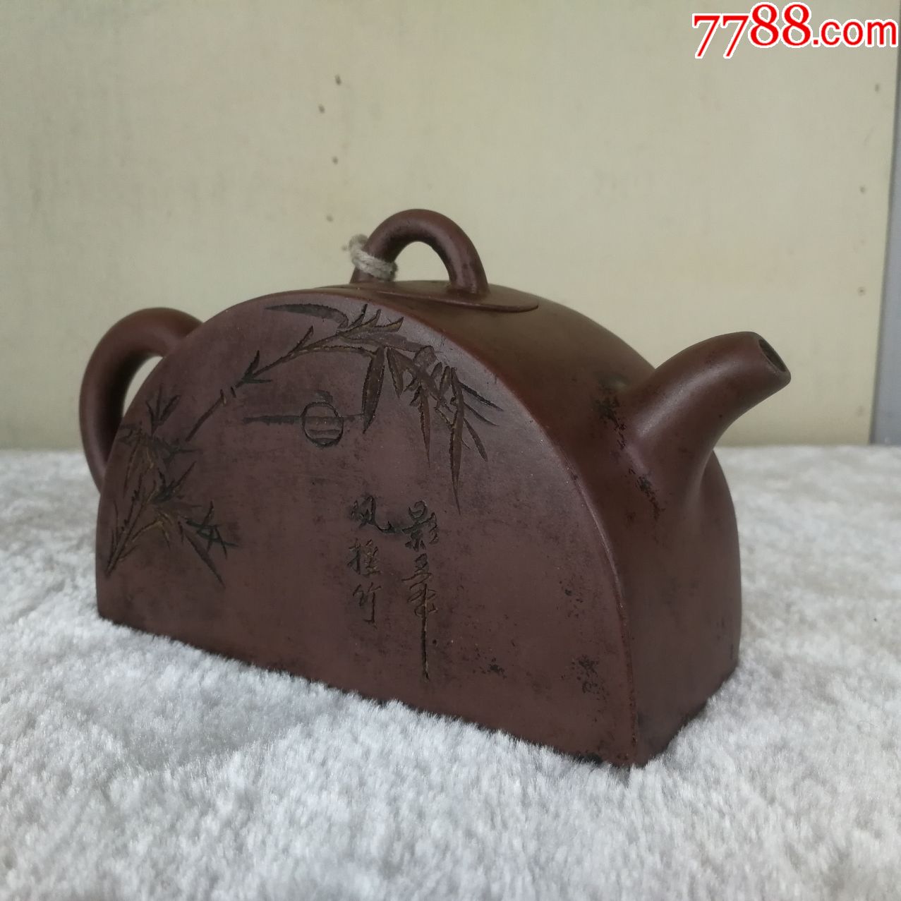 陈曼生半月瓦当壶紫砂壶阿曼陀室款