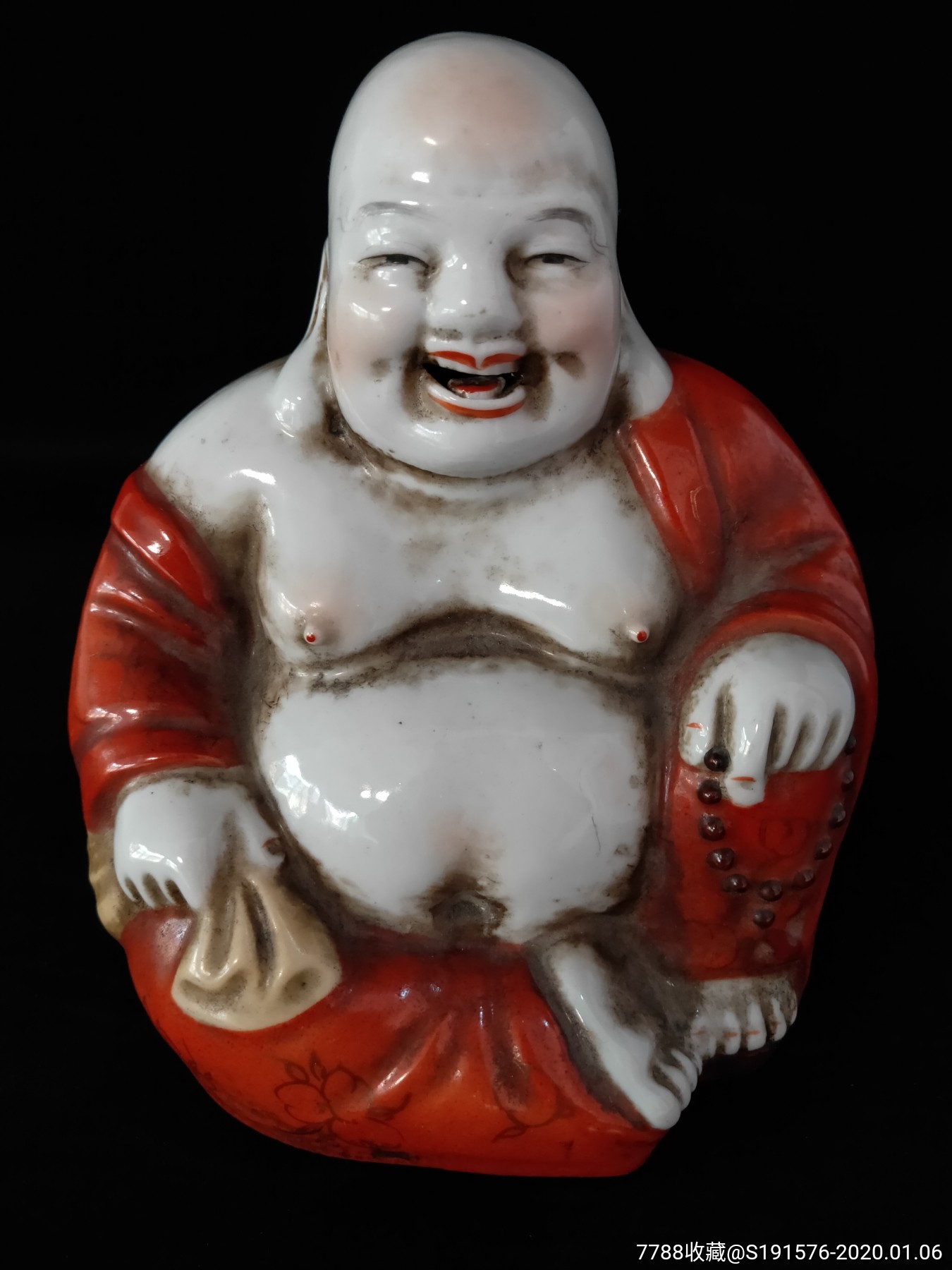 老瓷器弥勒佛像