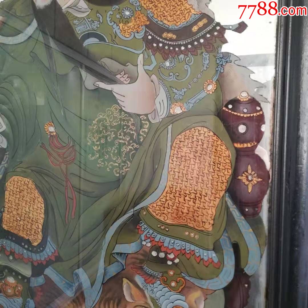 武圣关二爷关公玻璃画像关羽关云长忠义神武灵佑仁勇威显关圣大帝