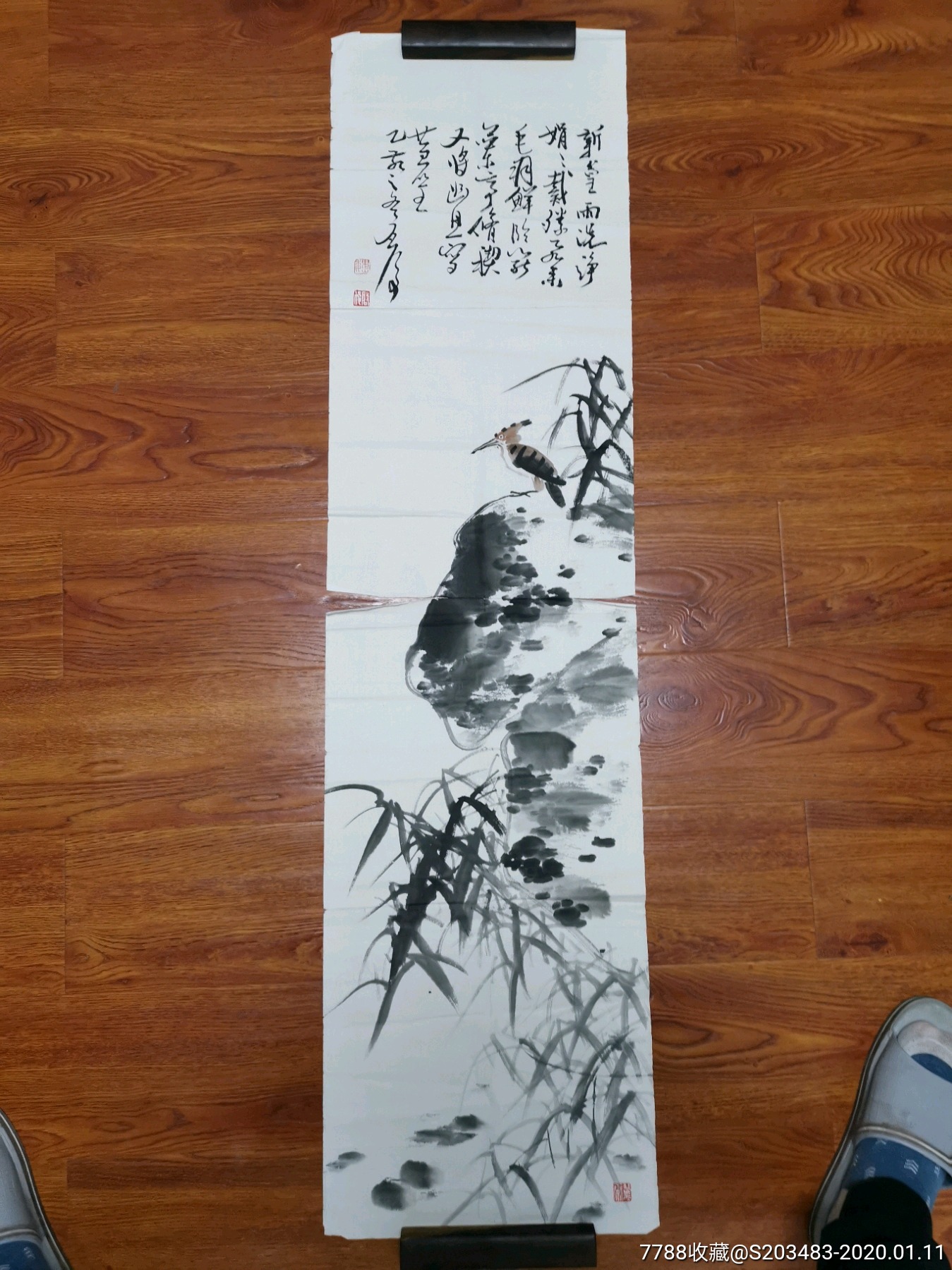 魏启后手绘花鸟字画国画条幅竖幅作品