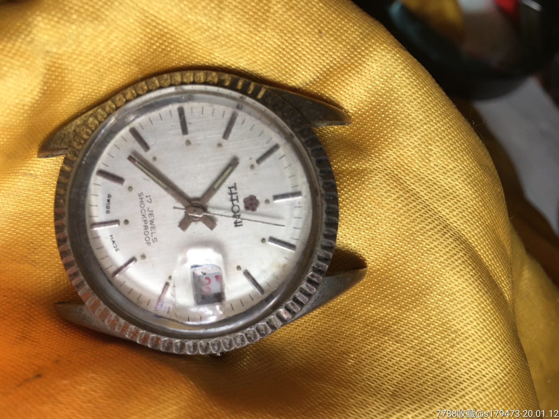 瑞士梅花牌手表titoni老机械手表腕表8800型号男士.