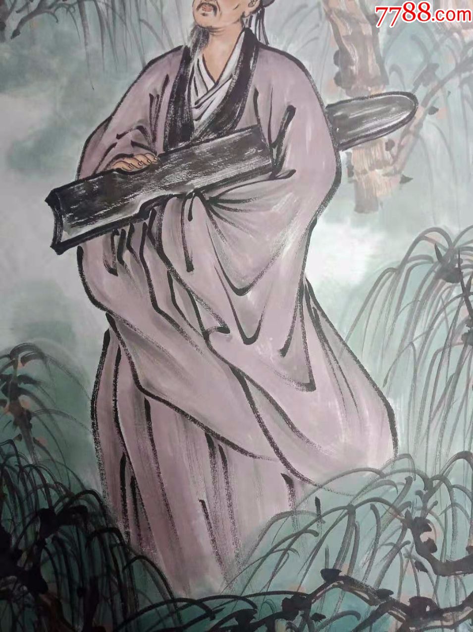 本地名家,纯手工绘画,四尺大尺寸,人物画国画,文人雅士图