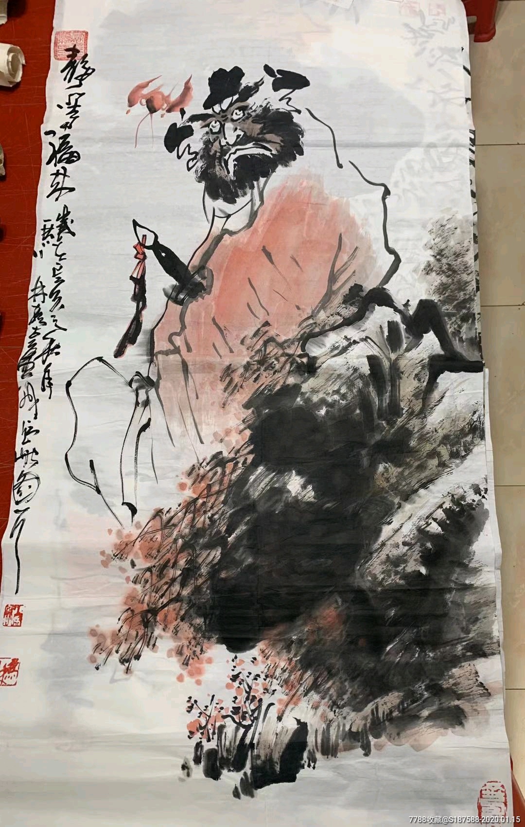 马林钟馗画_价格1800.