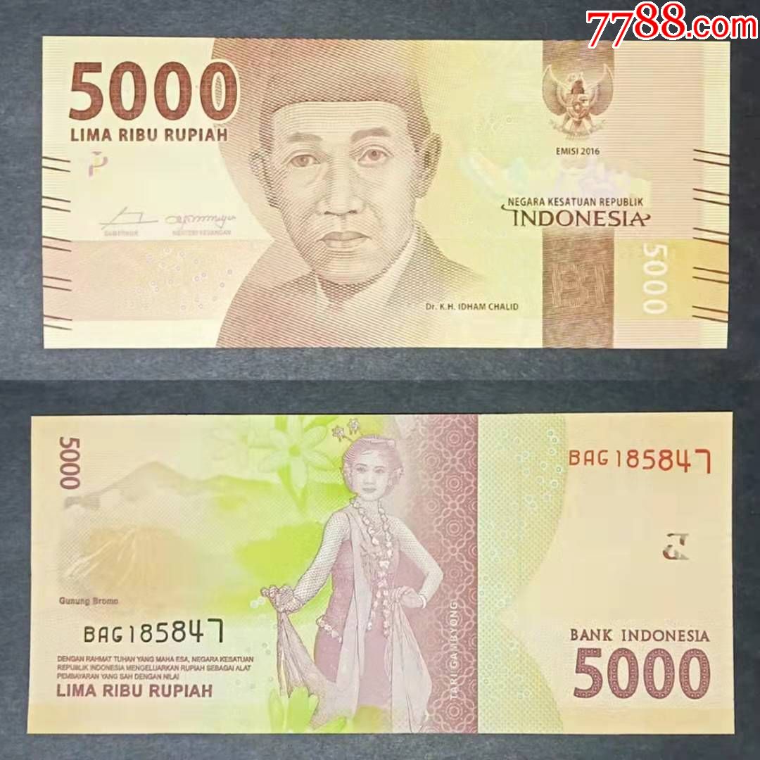 印度尼西亚5000卢比2016年外国钱币