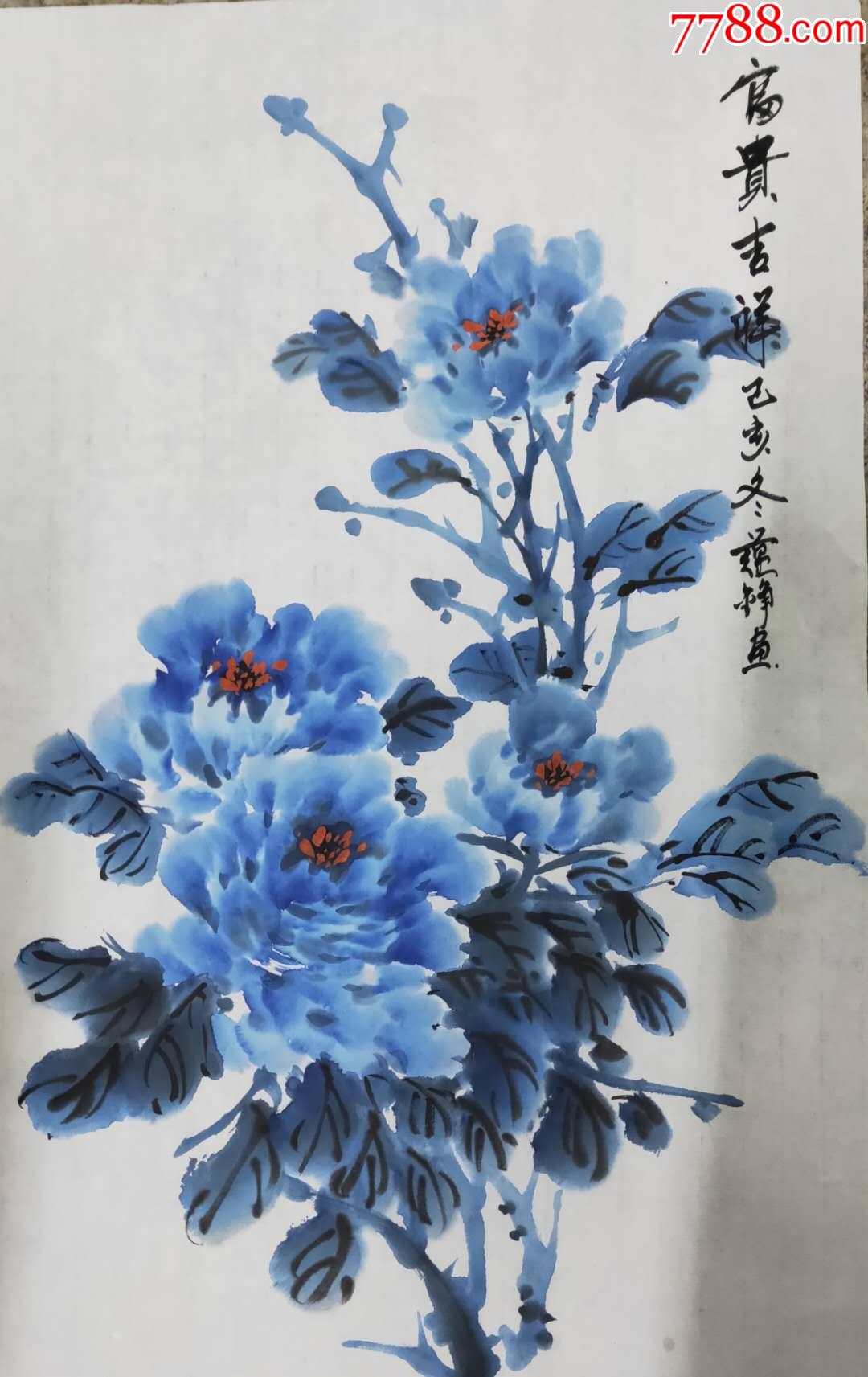 青花瓷-花鸟国画原作-7788书画网