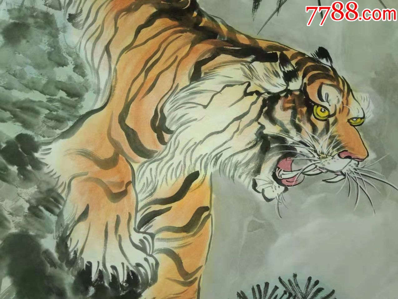 大尺寸,花鸟画国画,猛禽图,猛虎下山图,可以辟邪驱害
