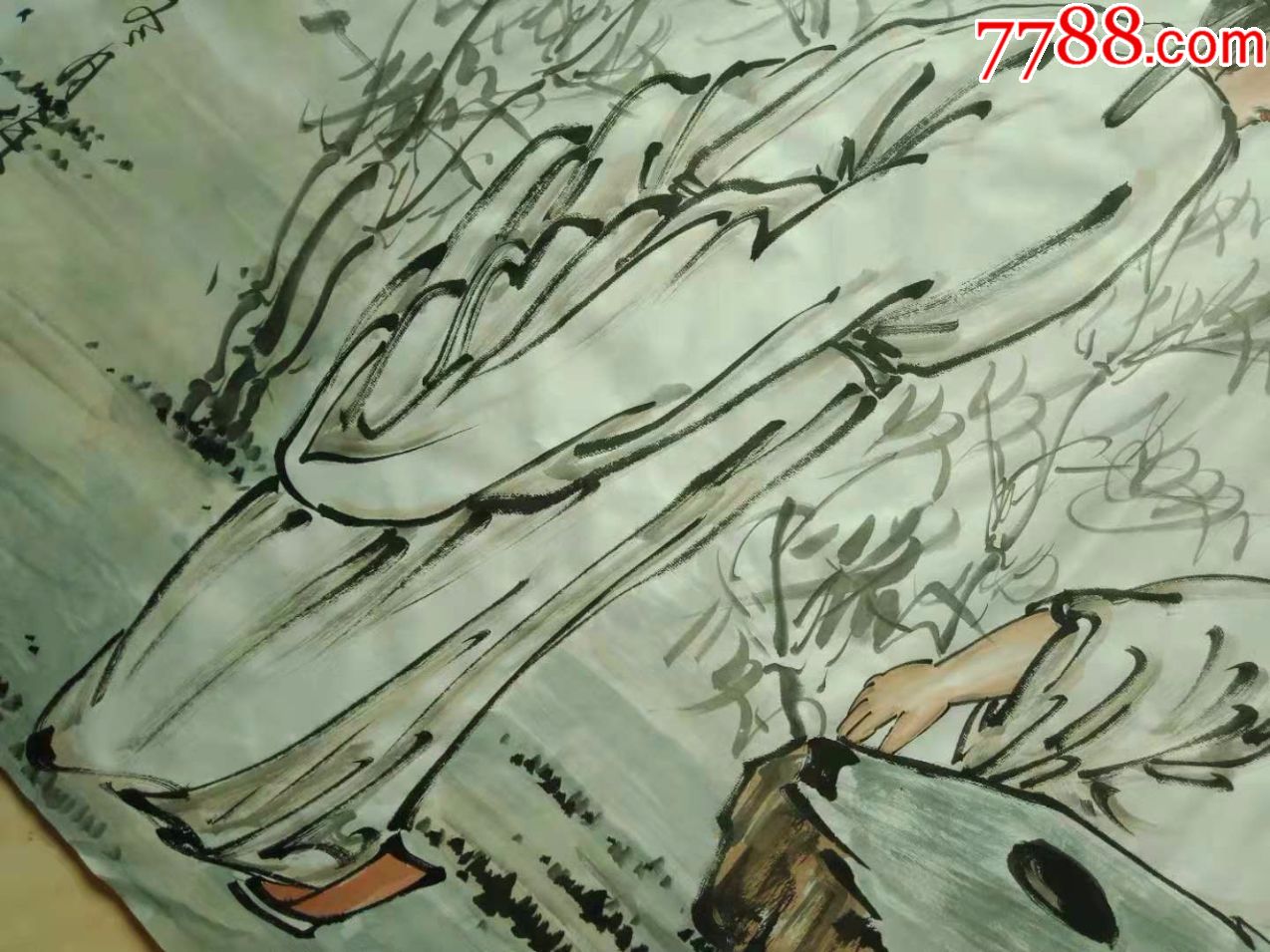 四尺横幅大尺寸,人物画国画,文人雅士雅集图,本地名家纯手工画
