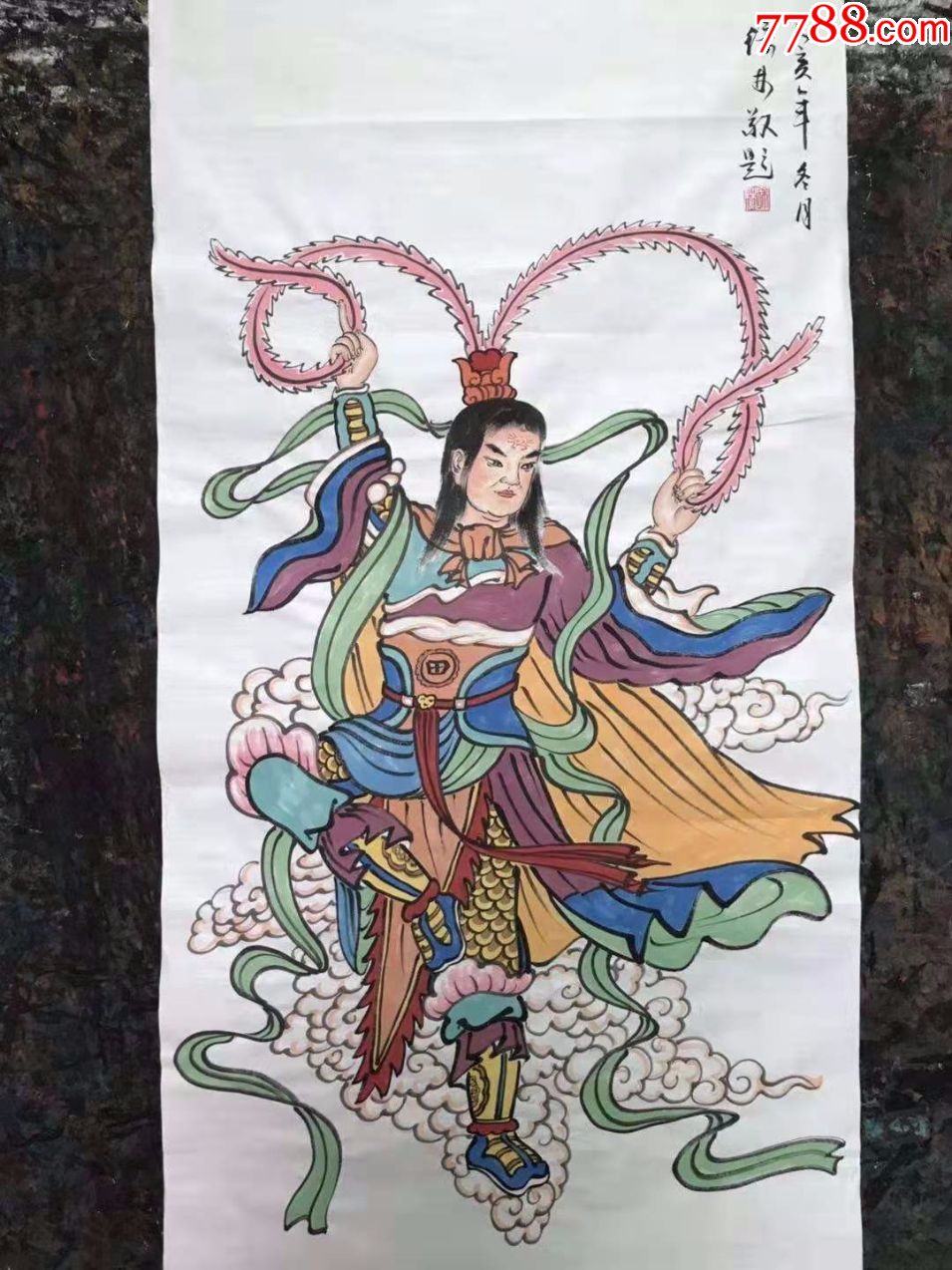 田公元帅画像,人物画国画武将,保证纯手工绘画,大尺寸,抓紧