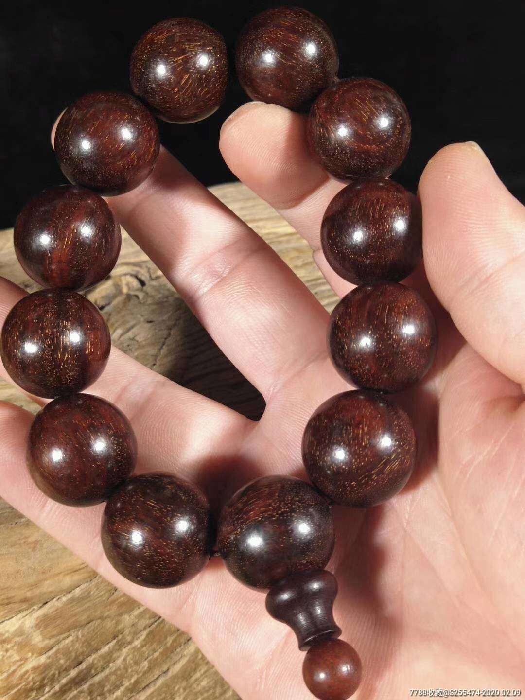 精品满星小叶紫檀手串珠子圆润包浆浓郁佩戴大气