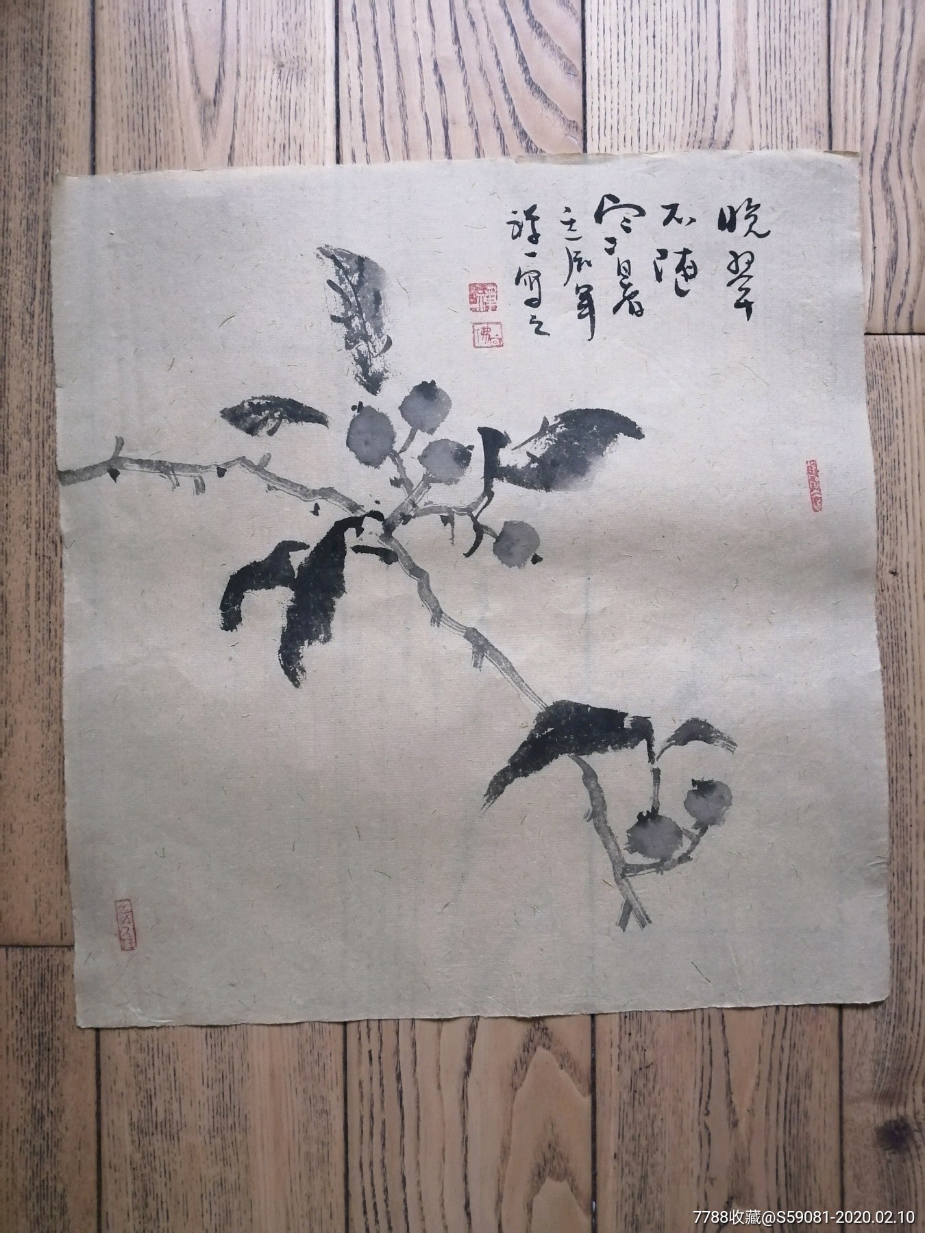 禅一文人画(晚翠不随寒暑-价格:600元-se71026180-花鸟国画原作-零售