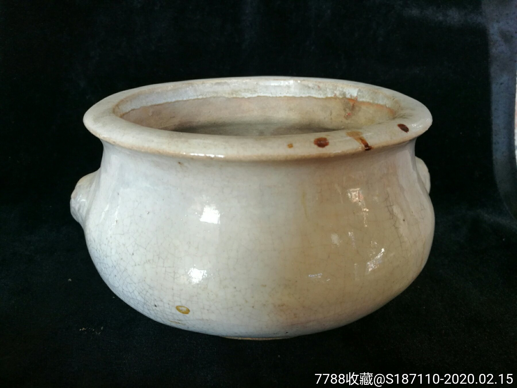 清代漳州窑狮耳炉-青白瓷/影青瓷-7788收藏__收藏热线