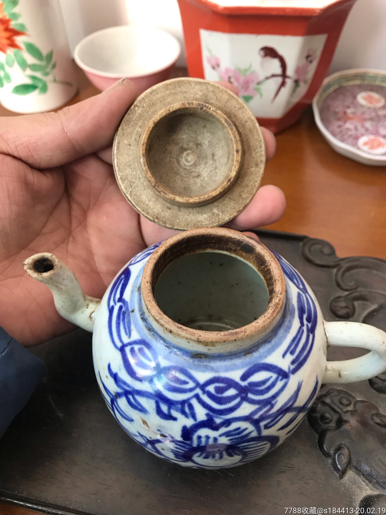 清代青花瓷茶壶