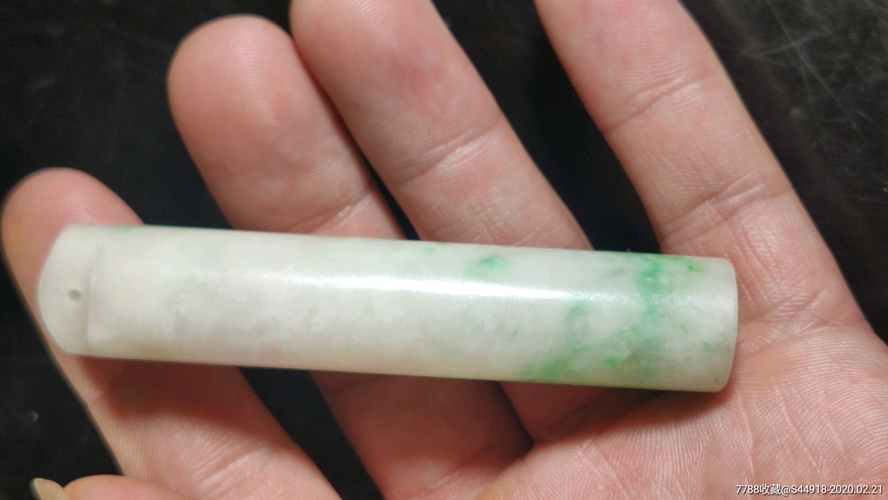 清代翡翠老翎管(一口价)