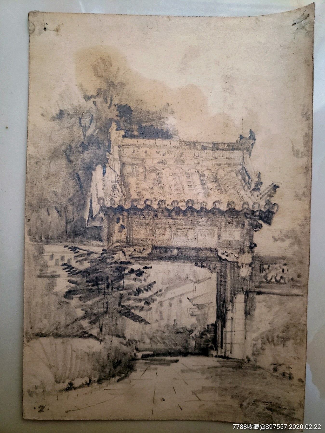 1979年开封相国寺,铁塔,禹王台映像-素描/速写-7788