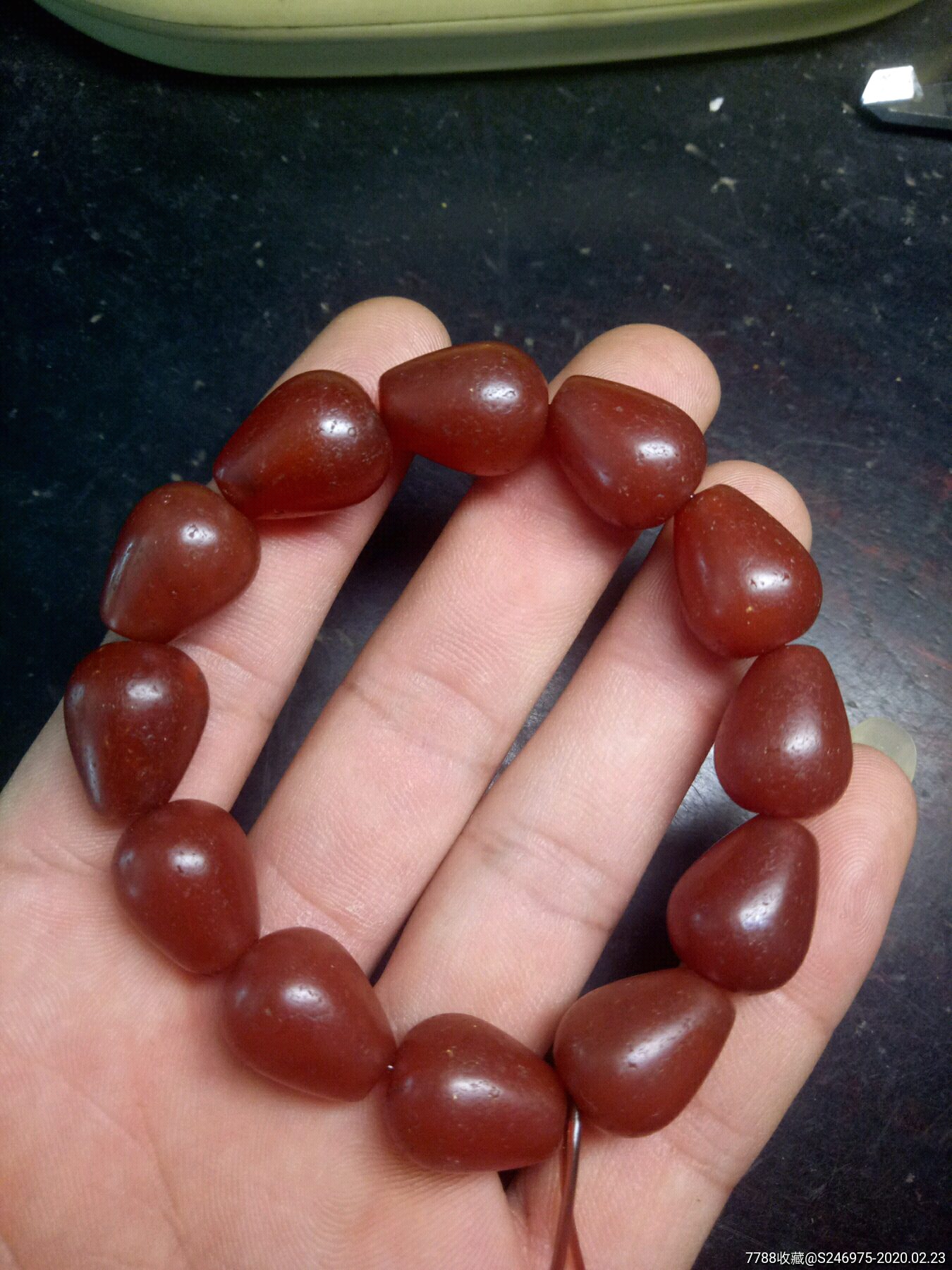 清代红玛瑙手串