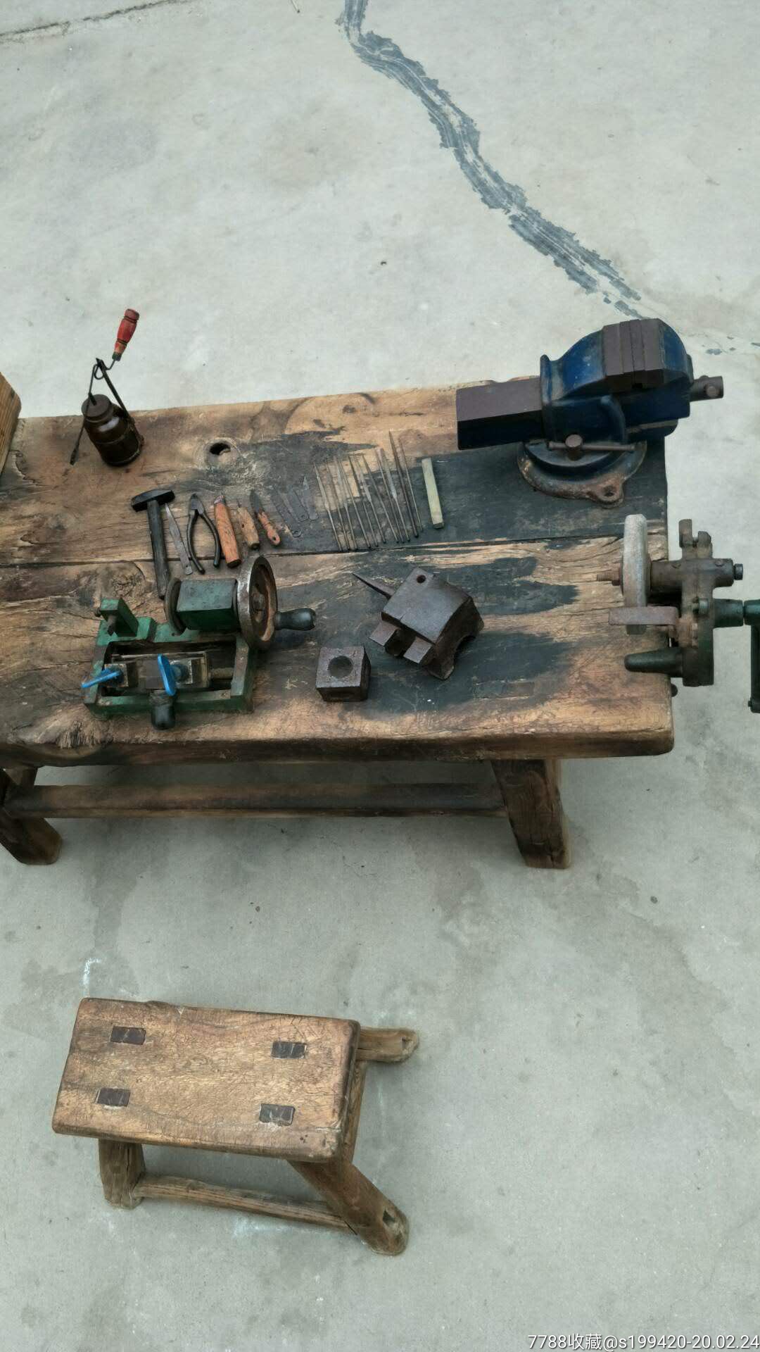 配钥匙修眼镜用的老工具一套.配件齐全民俗博物馆必备佳品.