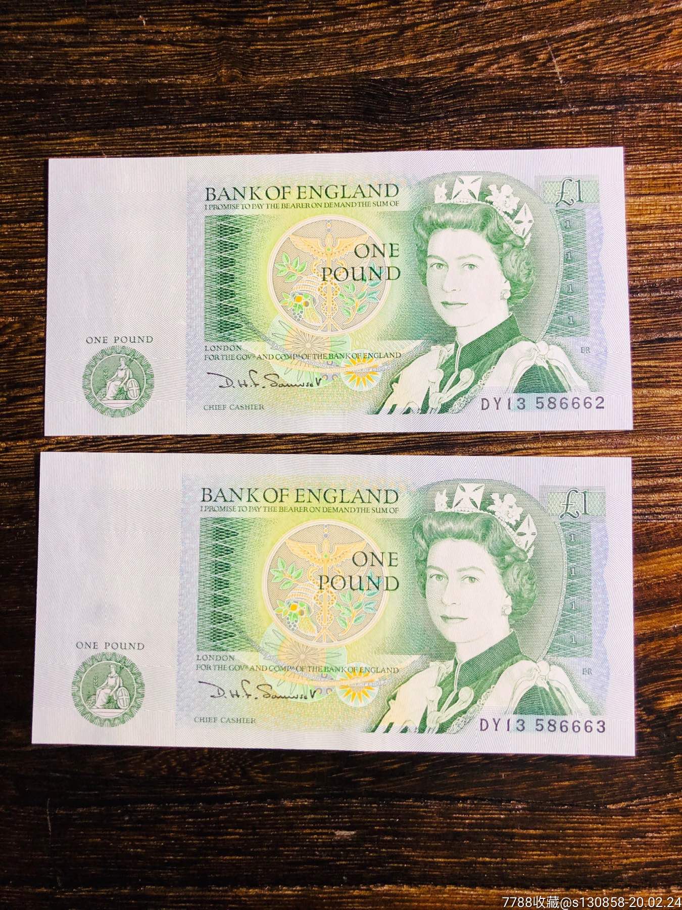 1英镑纸币无47两连号