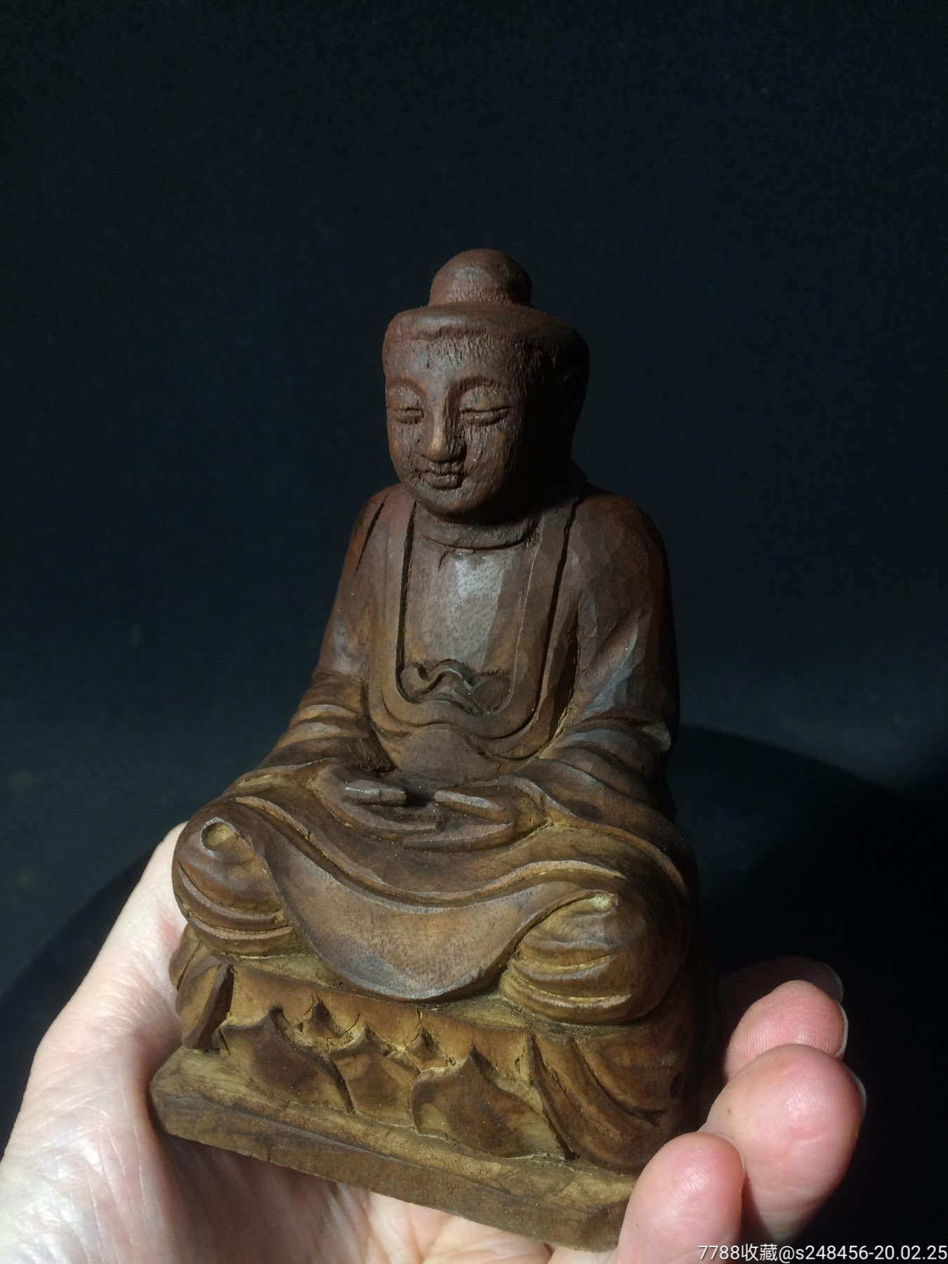老木雕神像造像佛像古玩清代文房摆设雕件摆件木器尺寸如图
