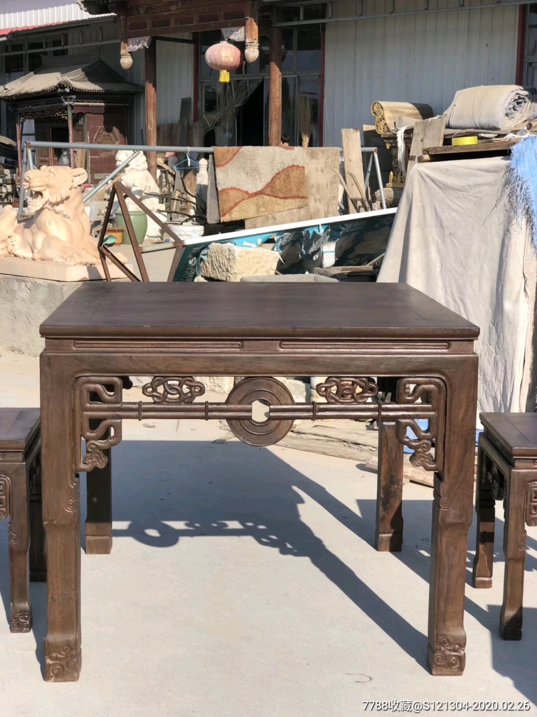 方桌八仙桌五件套檀木中式古典家具仿古家具