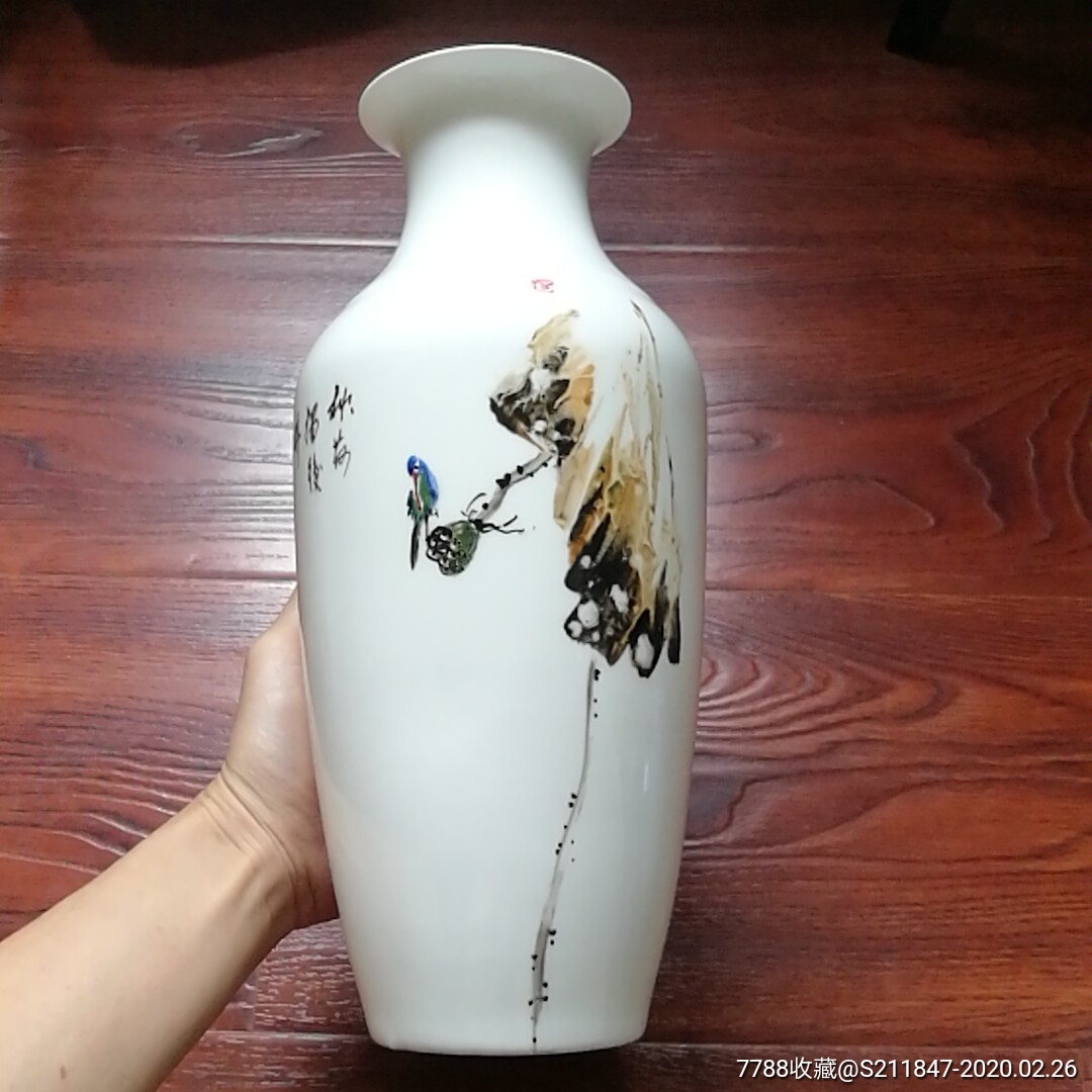 淄博工陶手绘花瓶