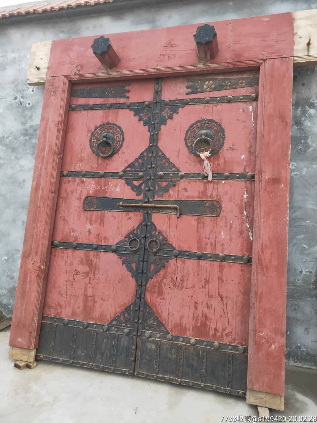 精品老铁艺大门一套,原装原套.