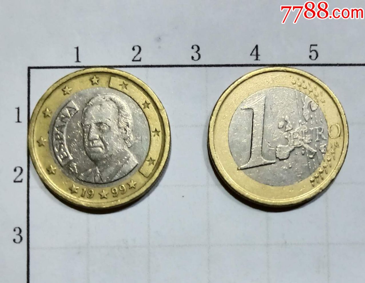 西班牙硬币1欧元1枚旧品外国钱币