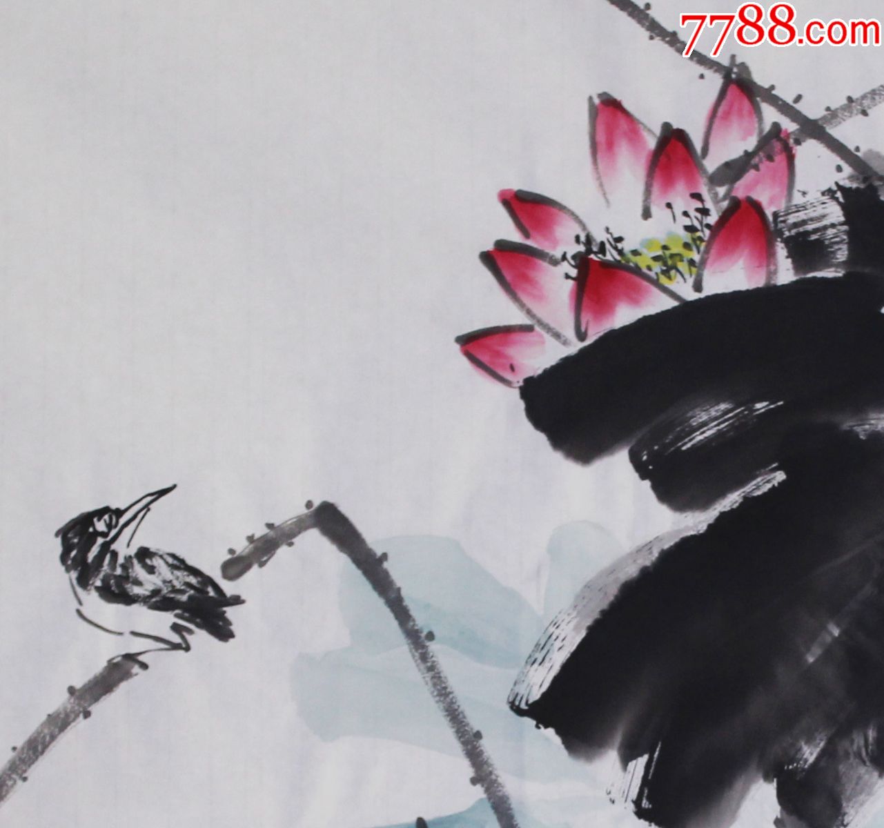 荷塘小景-花鸟国画