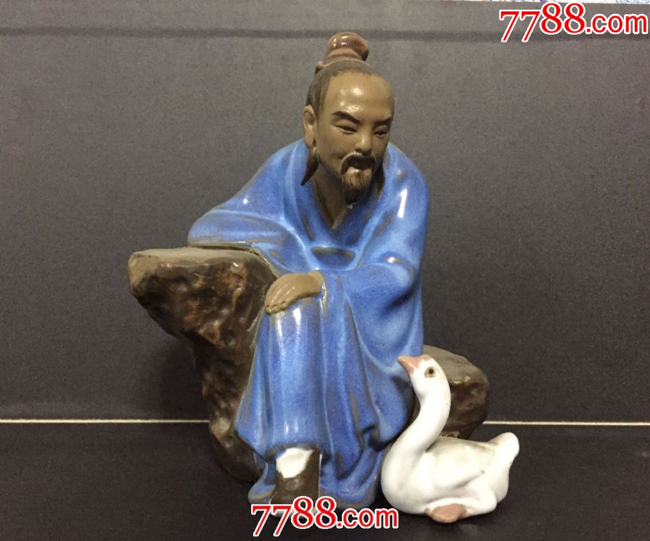 石湾窑人物雕塑"羲之爱鹅"