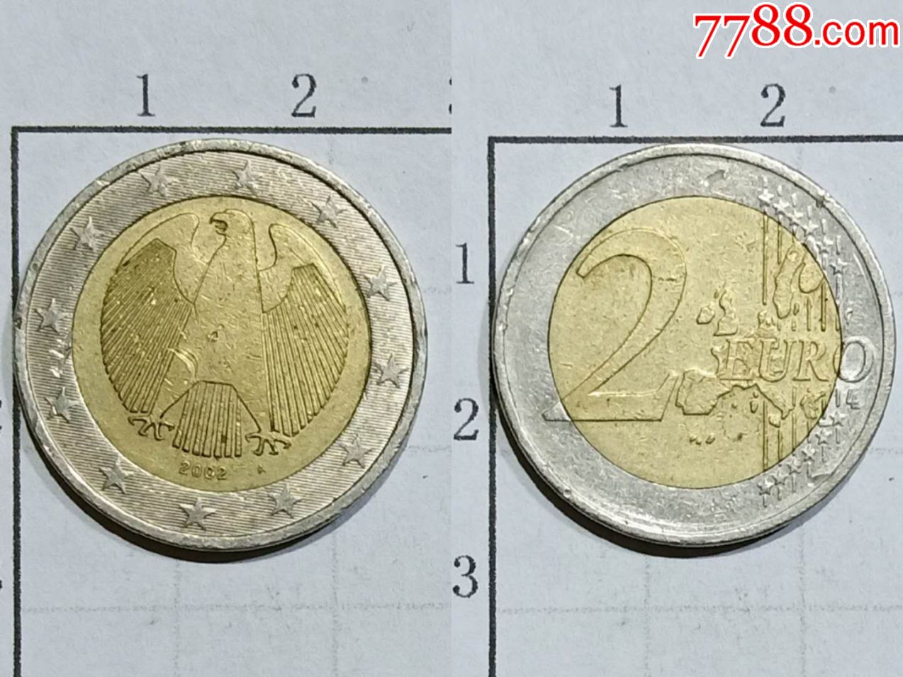 德国硬币2欧元1枚旧品外国钱币_价格18.