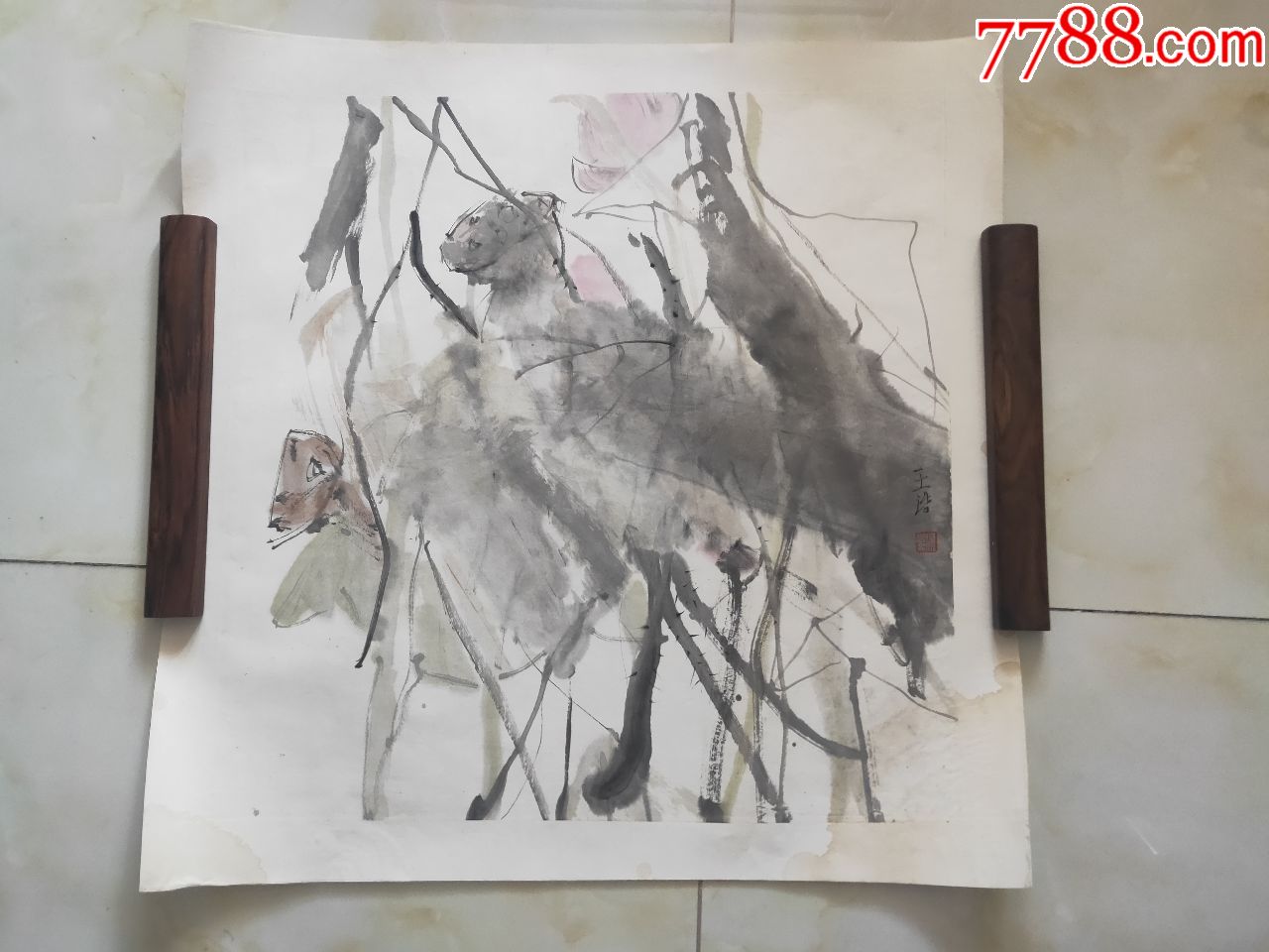 王浩画家绘画一幅尺寸6868