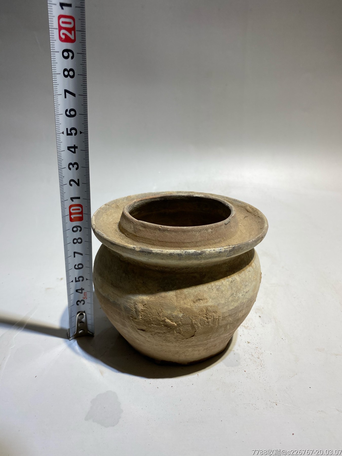古玩陶器高古陶瓷汉代泡菜坛子