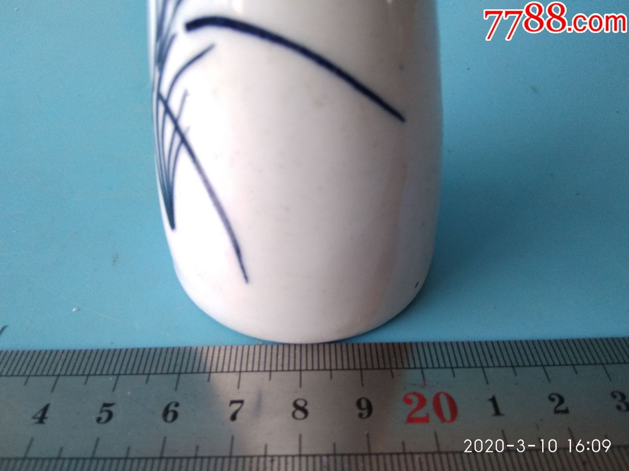 80年代淄博瓷手绘水墨兰花酒素子酒具