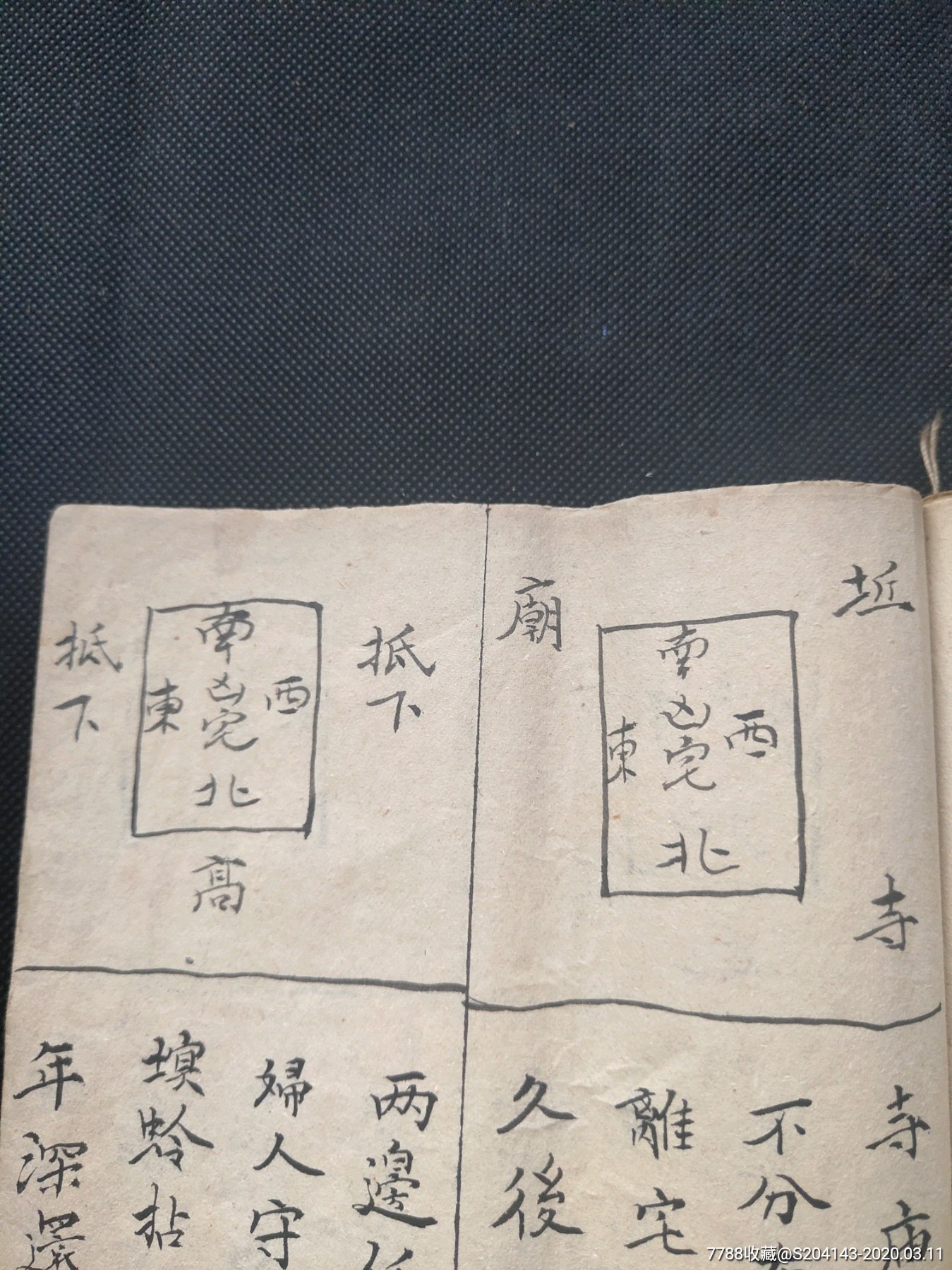 清代手抄风水书,共52页,各种风水图共40个,(八八六十四灶配八八六十四