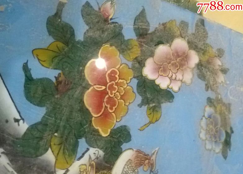 民国到解放初,锦鸡玻璃画1