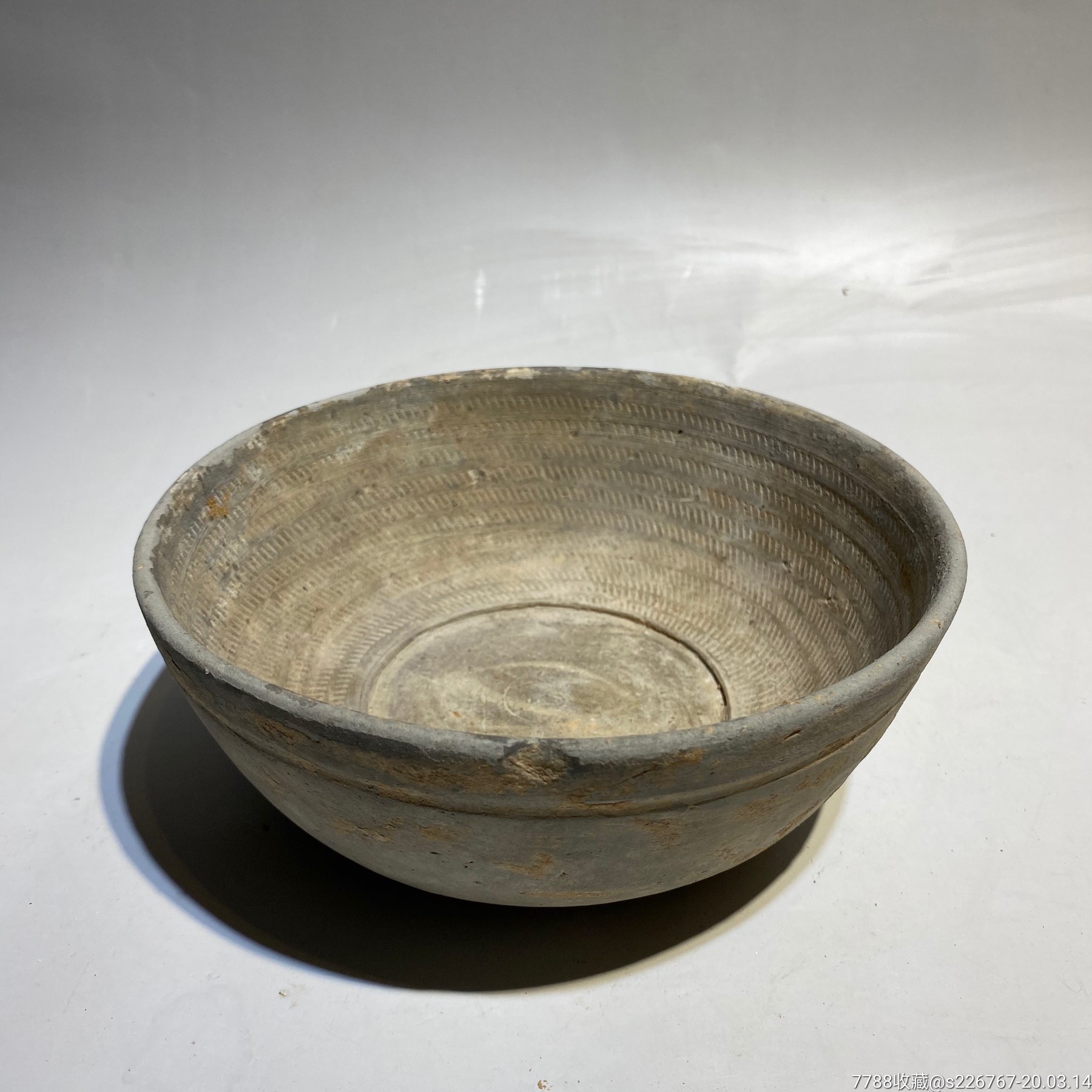 古玩陶器古董汉代陶碗