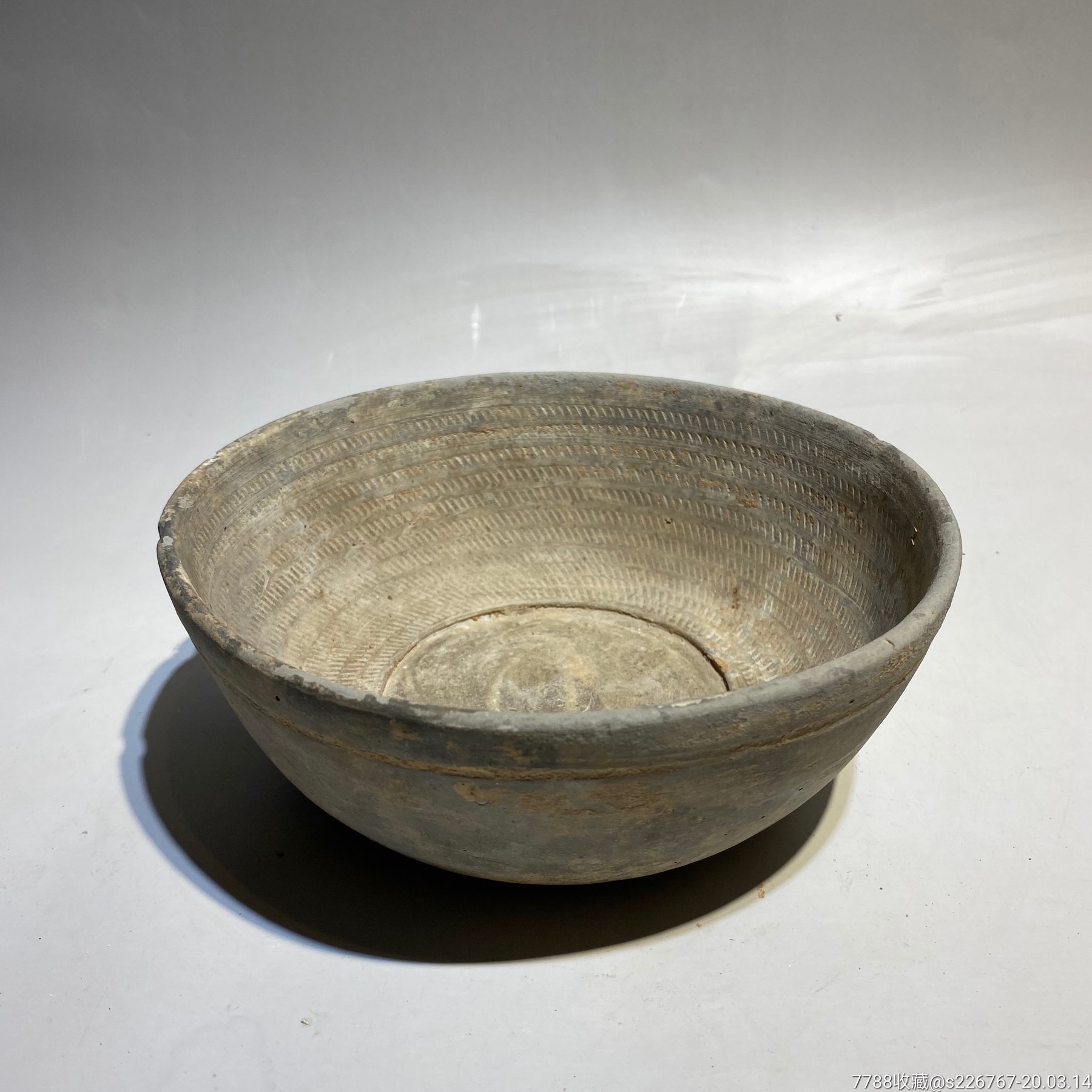 古玩陶器古董汉代陶碗