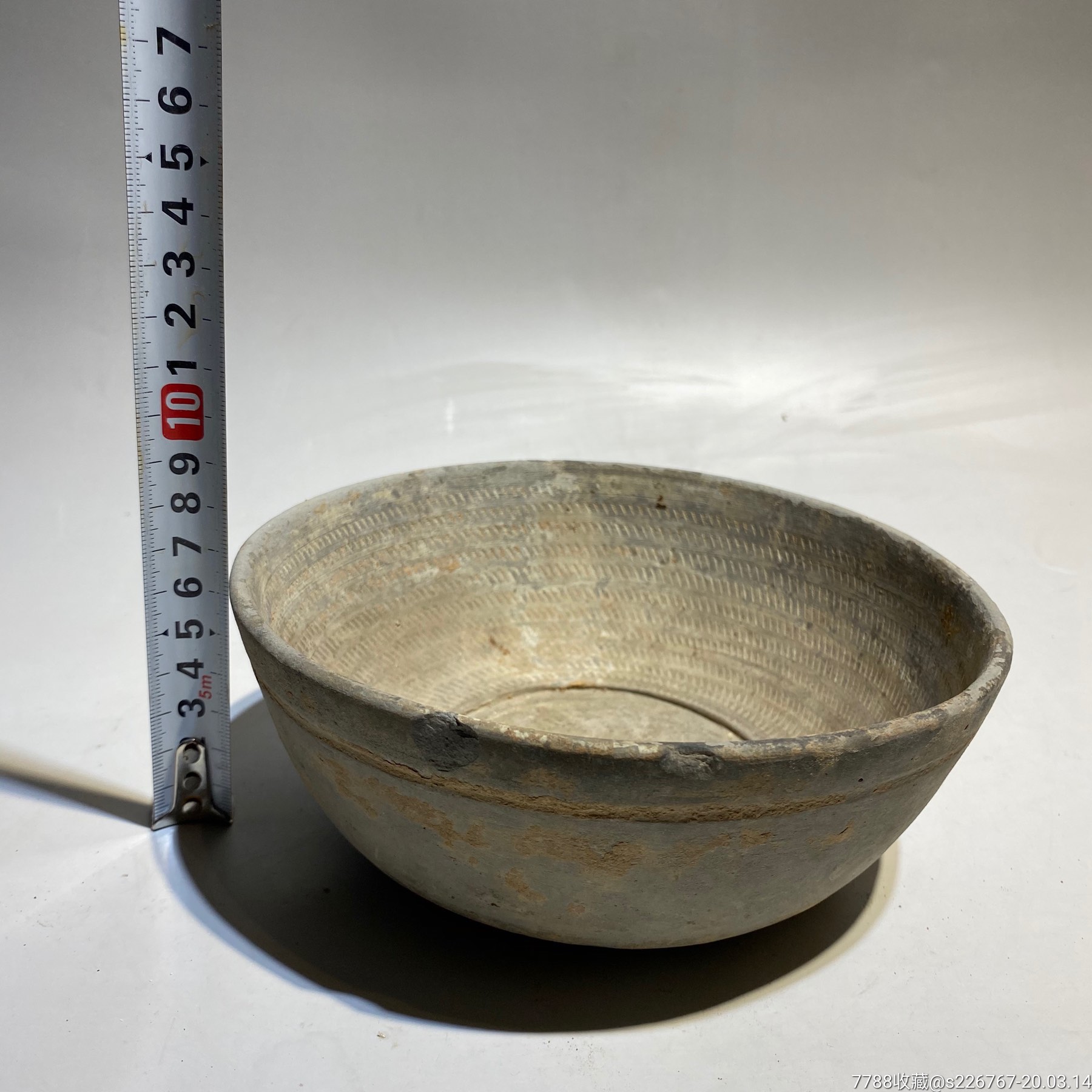 古玩陶器古董汉代陶碗