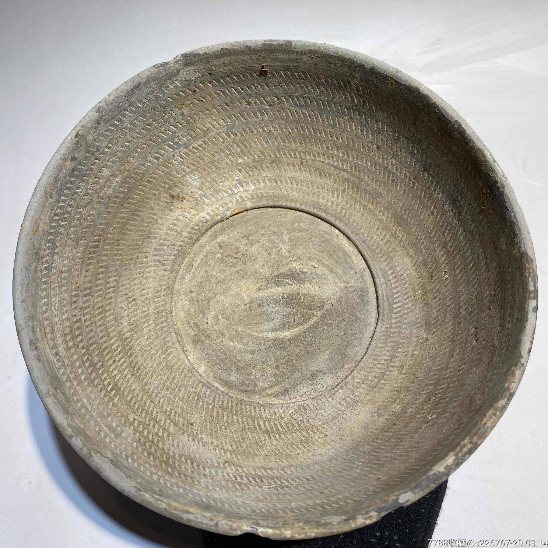 古玩陶器古董汉代陶碗