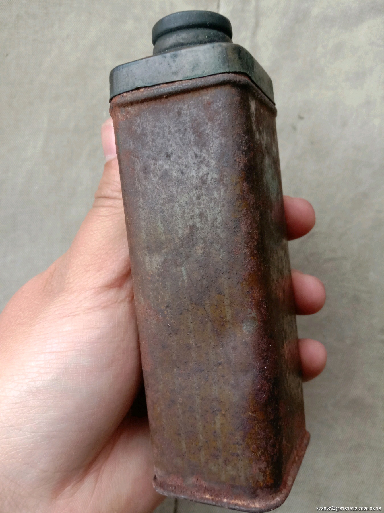 老铁皮罐民国时期铁皮盒铁罐子vintage收藏