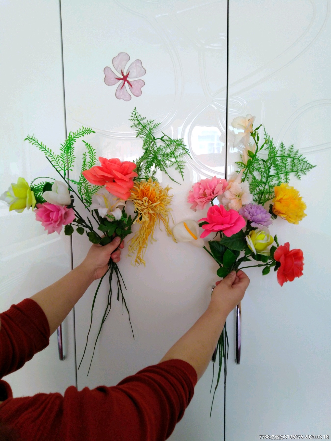 怀旧塑料花