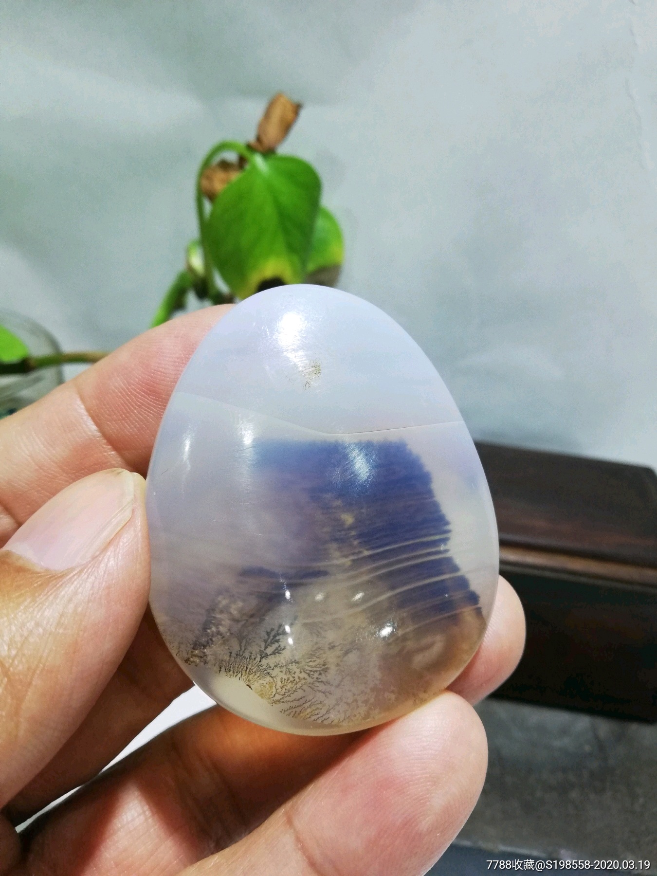 精品海洋玉髓,象形图案山水画